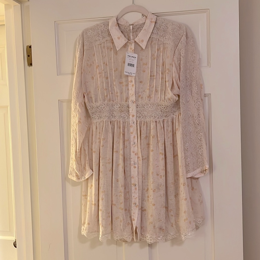 NWT Floral Print Dress w Slip Free People